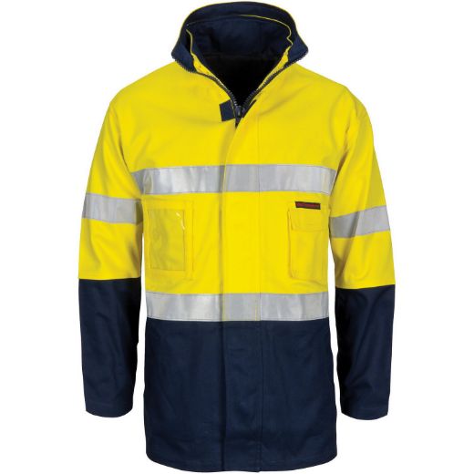 Picture of DNC HiVis "4 IN 1" Cotton Drill Jacket with Generic R/Tape